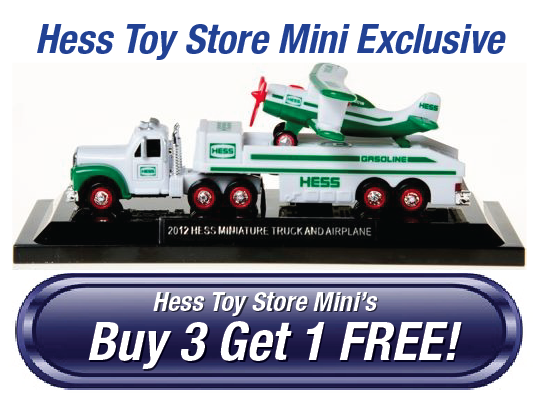 Hess Mini Toys Buy 3 Get 1 Free