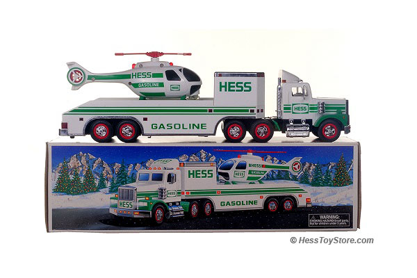 hess toy truck and helicopter 1995