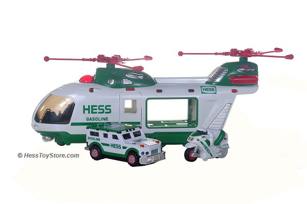 Hess 2001 Helicopter with Motorcycle and Cruiser Pin 